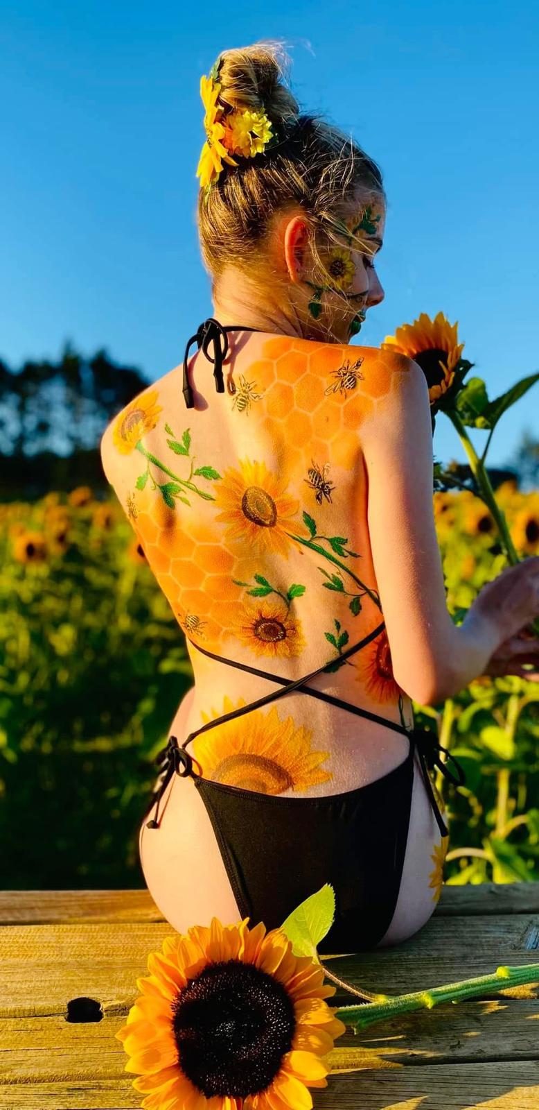 Glittery princess face painting design by Arian Baynes — Auckland